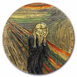 2022 Republic of Ghana 2 oz Silver Edvard Munch - The Scream