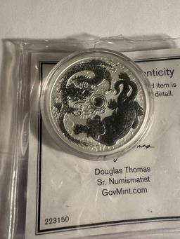 2018 1oz AUSTRALIAN SILVER COIN DRAGON AND TIGER