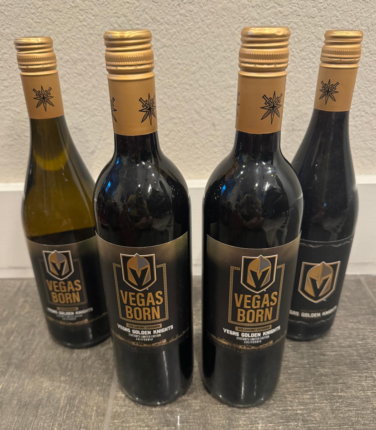 4 SPECIAL EDITION BOTTLES WINE GOLDEN KNIGHTS LAS VEGAS