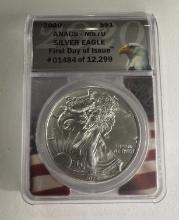 2020 S$1 ANACS MS-70 SILVER EAGLE