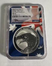 2022P Australia S$1 Wedge-Tailed Eagle MS70