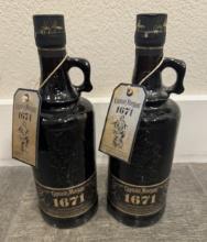 2 BOTTLES CAPTAIN MORGAN 1671