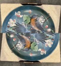 COLLECTIBLE CERAMIC PLATE - KEVIN DANIEL PAINT - IN ORIGINAL BOX WITH PAPERS