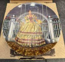 COLLECTIBLE CERAMIC PLATE - R KURSAR PAINT - IN ORIGINAL BOX WITH PAPERS