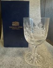 VINTAGE THOMAS WEB CRYSTAL CUT WINE GLASS