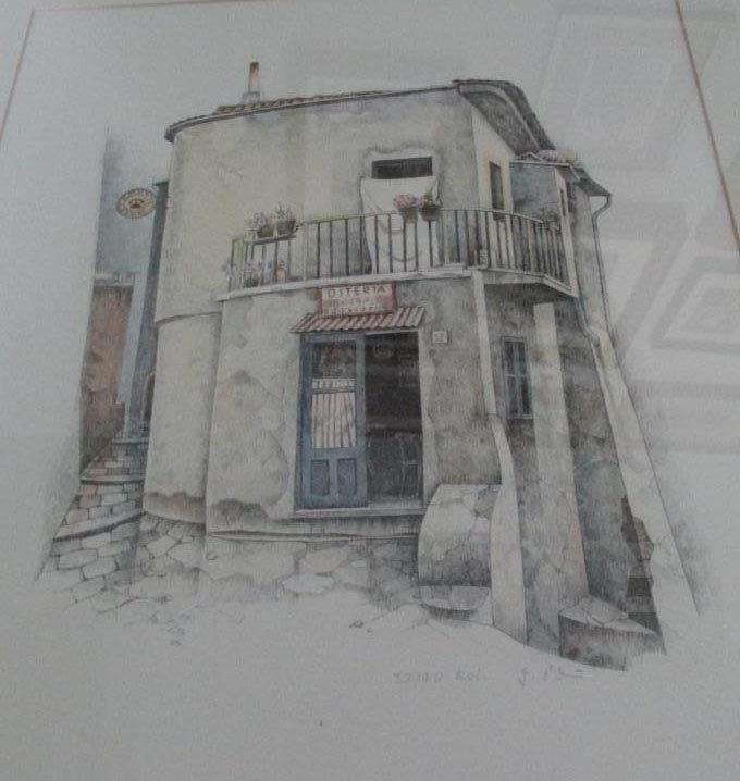 Signed Print Of Building