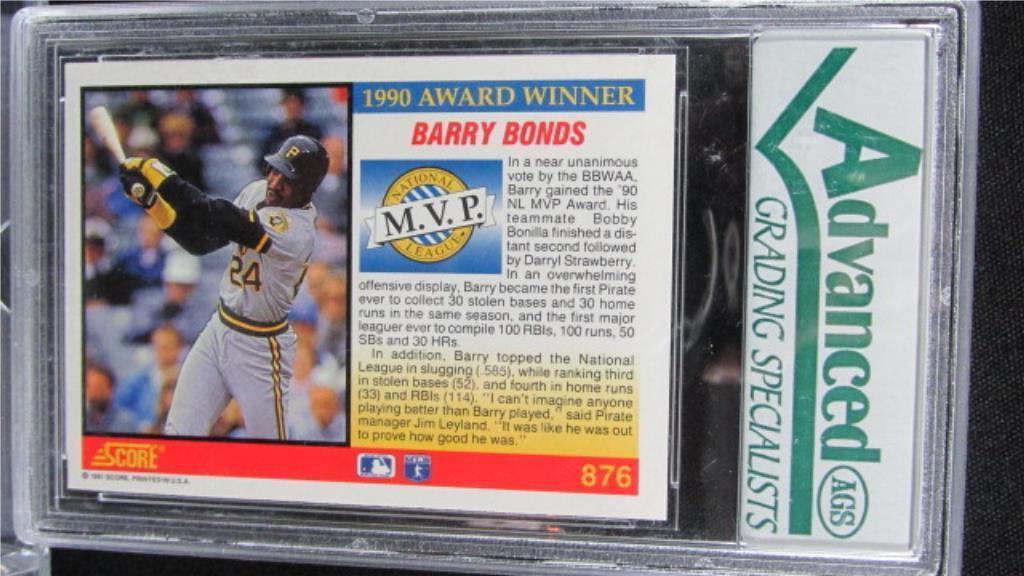 1991 Score #876 Barry Bonds MVP Baseball Cards