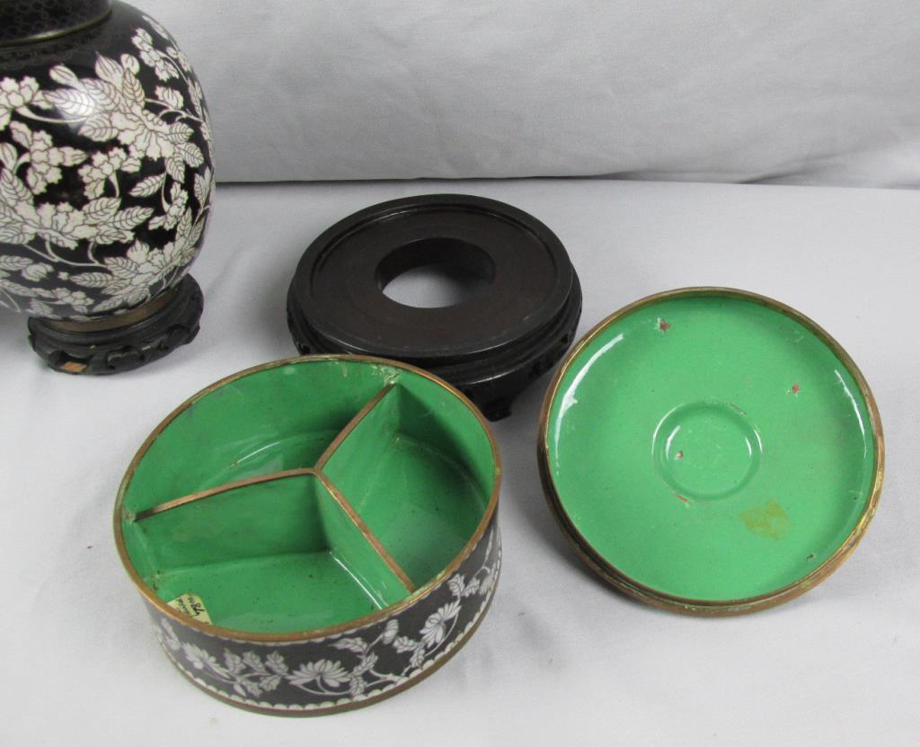 (3) Cloisonne Oriental Containers - Zone: LR