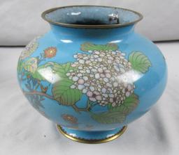 1840's Light Blue Cloisonne Vase - Zone: LR