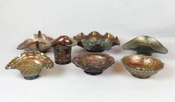 (7) Various Carnival Glass Bowls - Zone: D