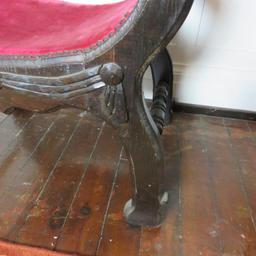 Antique Saddle Seat Vanity Bench - Zone: LR