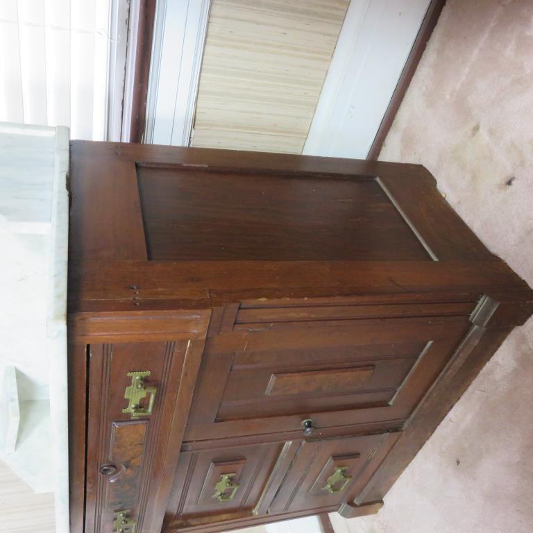 Antique Marble Top Washstand - Zone: BR2