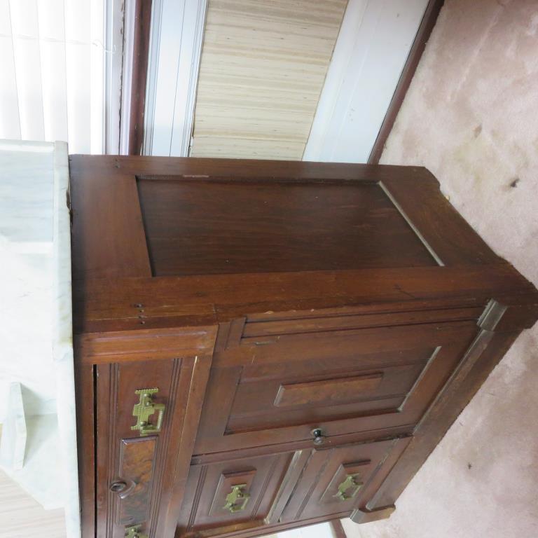 Antique Marble Top Washstand - Zone: BR2