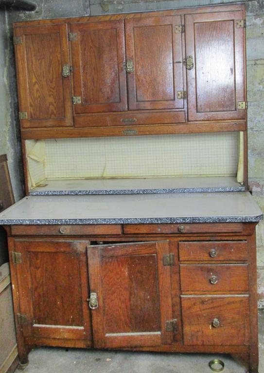 Sellers Antique Wood Hoosier Cabinet - BM