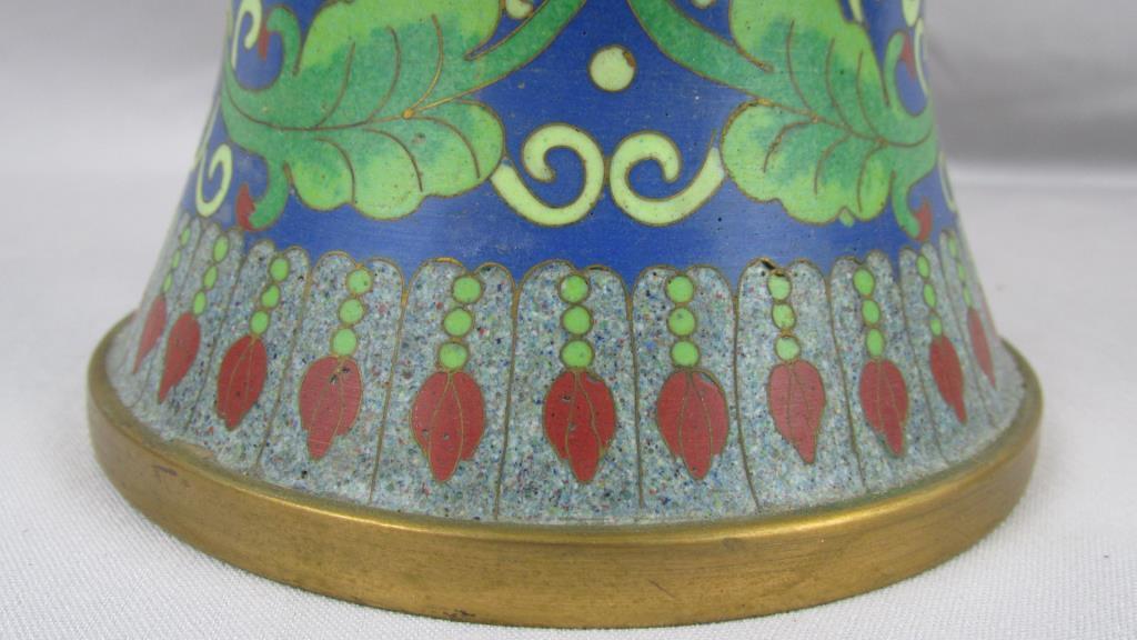 Tall Blue Cloisonne Vase - BR2