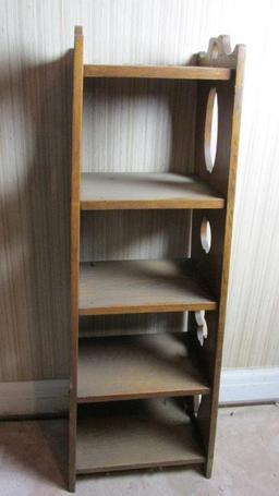 5-Shelf Oak Bookcase - BR2