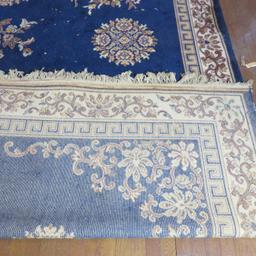 Blue Floral Area Rug - BR3