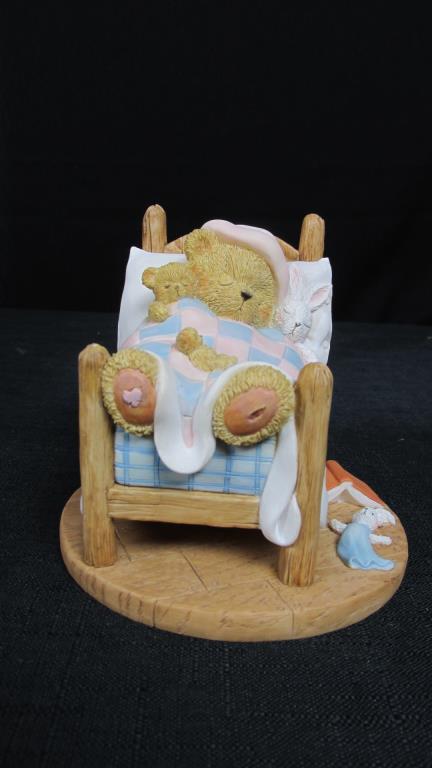 (3) Large Priscilla Hillman Cherished Teddies Figurines - DR