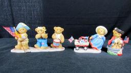 (5) 4th Of July Themed Cherished Teddies Figurines By Priscilla Hillman - DR