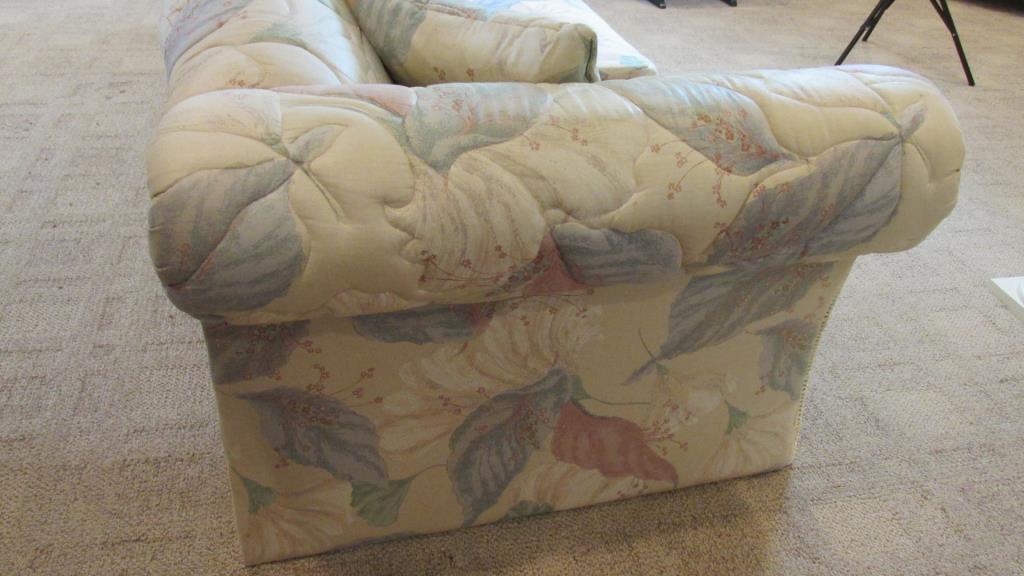 Upholstery & Wicker Floral Sofa - BM