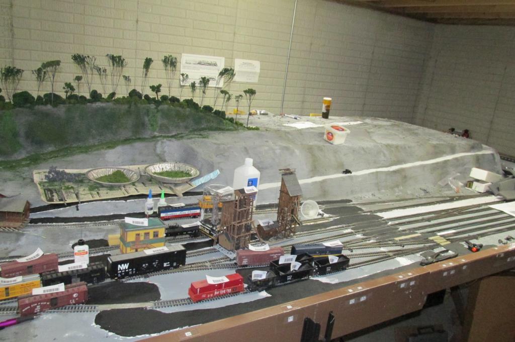 Wood Constructed Railroad Scene