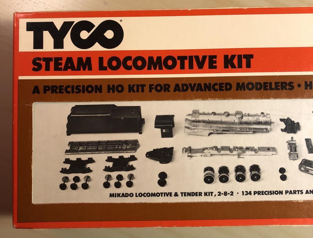 HO Scale Unlettered Mikado Locomotive & Tender Kit