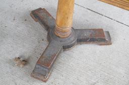 Pair of Oak Cast Iron Base Pub Tables - PB