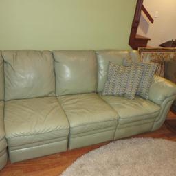 Lane Sage Green Sectional Couch - LR