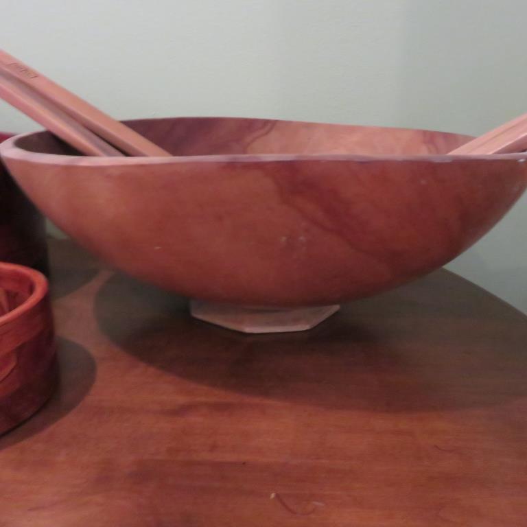 (11) Wood Bowls & Utensils - LR