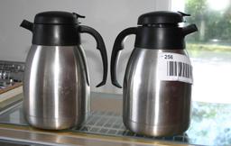 (2) Metal Coffee Pots