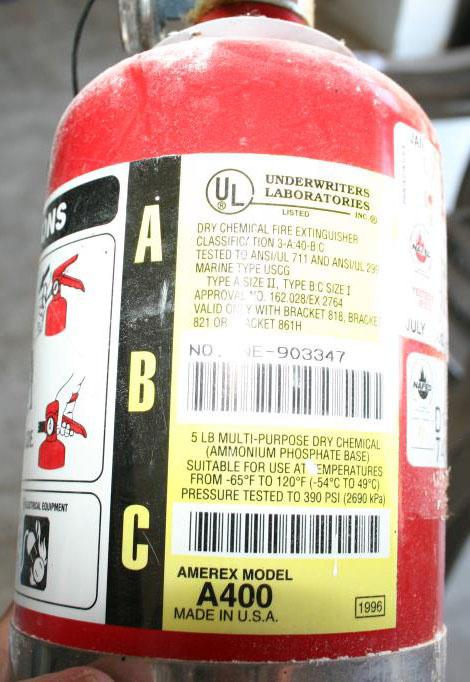 Plastic Sign & Fire Extinguishers