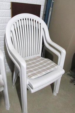 (4) Plastic Patio Chairs