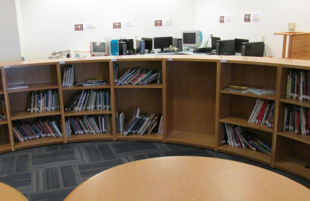 Large Semi Circle Bookcase With Books - L