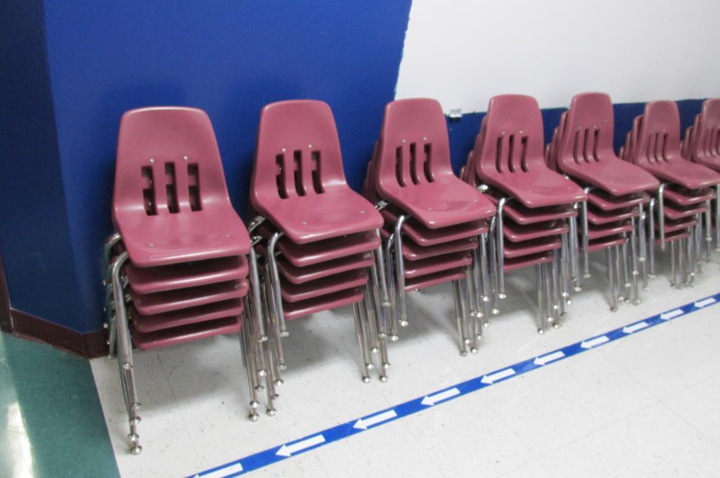 (100) Maroon Children's Chairs - DH