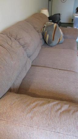 Light Brown Sofa Bed With Linens  - F