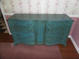 Teal Blue Antique Dresser  - M