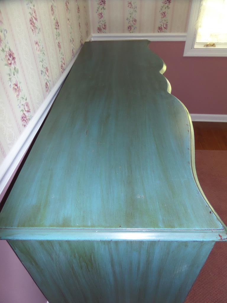 Teal Blue Antique Dresser  - M