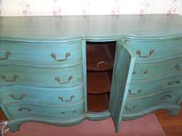 Teal Blue Antique Dresser  - M