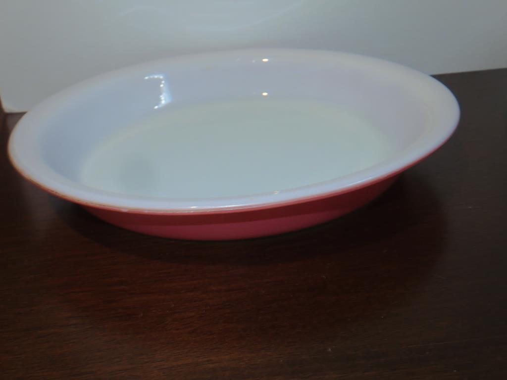 Hall Dishware, Pyrex Pie Pan, & A Platter - W