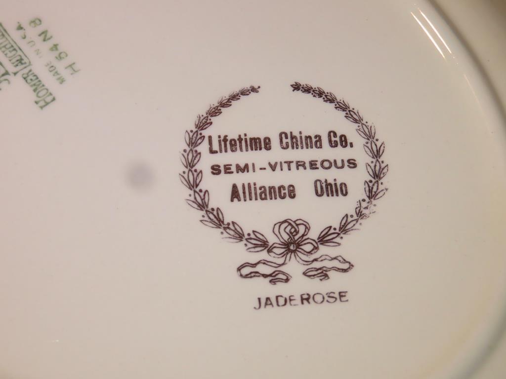 6-Person Homer Laughlin "Jade Rose" China Set