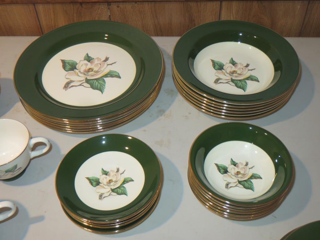 6-Person Homer Laughlin "Jade Rose" China Set