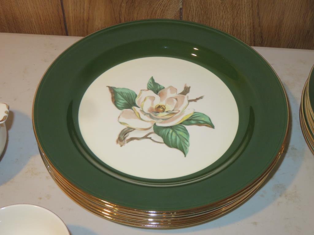 6-Person Homer Laughlin "Jade Rose" China Set