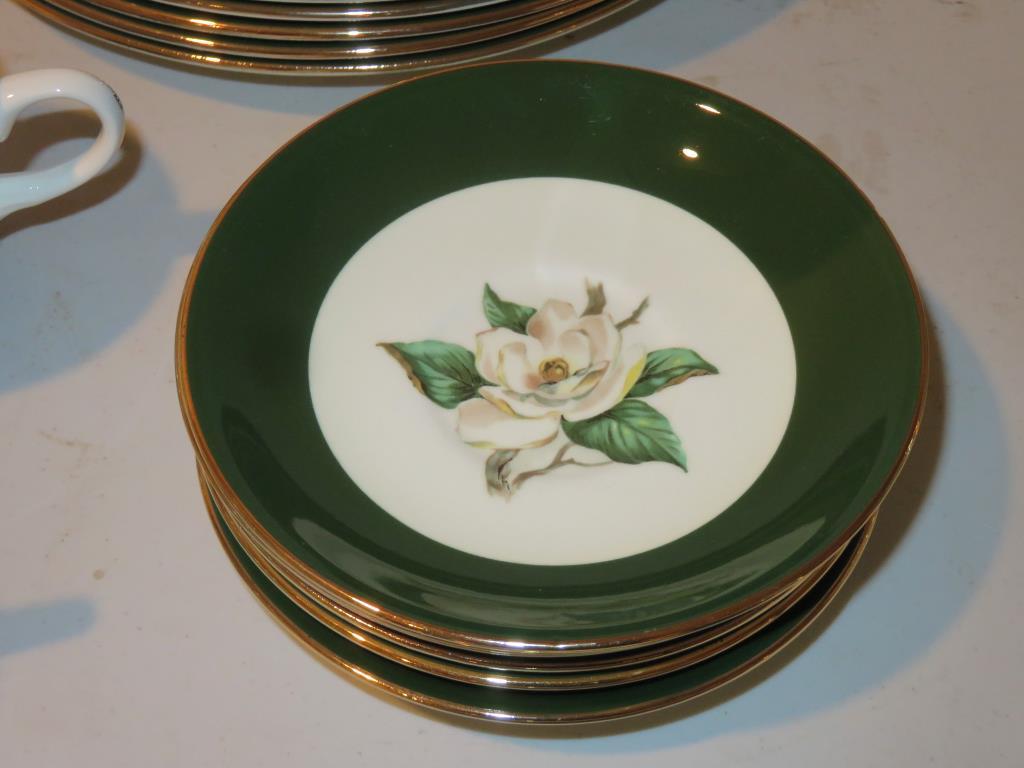 6-Person Homer Laughlin "Jade Rose" China Set