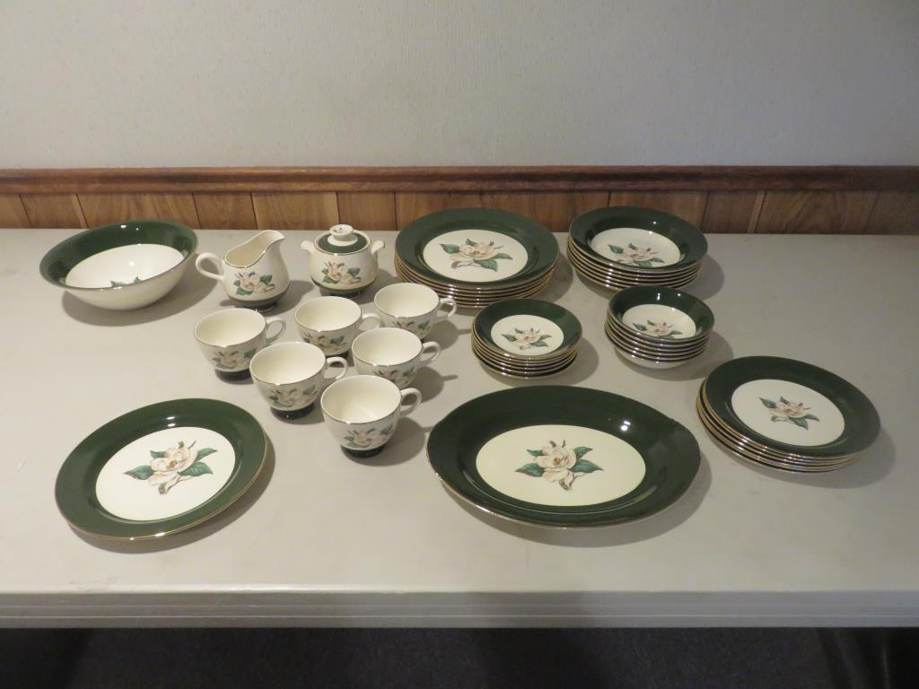 6-Person Homer Laughlin "Jade Rose" China Set