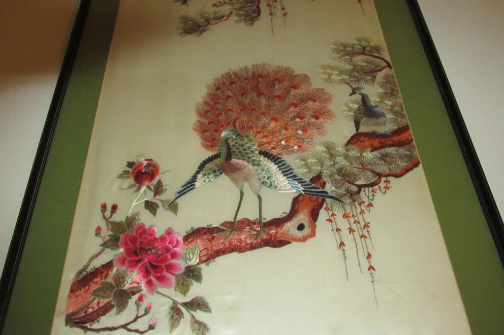 Silk Embroidered Oriental Decor  - M