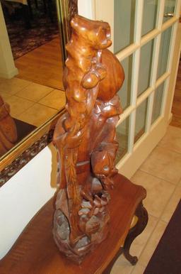Carved Wood Statuette  - M
