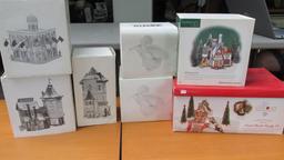 (7) Heritage Village Collection & Winter Silhouettes In Boxes - G