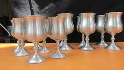 Set of (12) Selangor Pewter Goblets - G