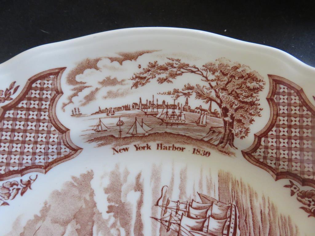 4-Piece Brown "Fair Winds" Dinner Plates - DR