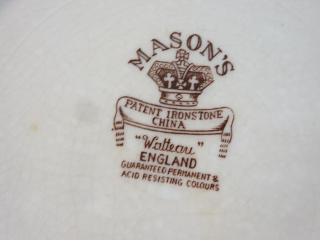 (12) Mason's "Watteau" China Plates & Saucers - DR